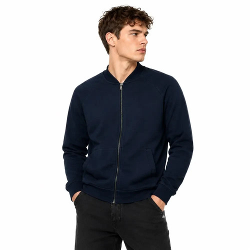 Prada milano navy full zip - navy,