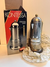 Caffettiera Kontessa moka Kontessa Vev Viganò acciaio inox 6 cups 24K GOLD
