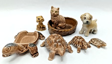 WADE TORTOISES (1 NO SHELL). CAT IN BASKET. BENGO BOXER PUP. TIGER.  JOB LOT