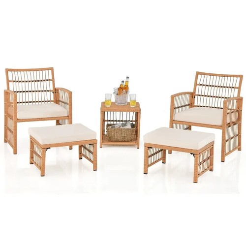 Rattan piece patio chat - rattan, set