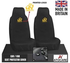 RYINO HEAVY DUTY 2 x FRONT BLACK CAR PICK UP VAN SEAT COVER 100% WATERPROOF UNI