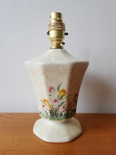 Vintage floral pottery table