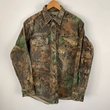 Cabela’s Shirt Mens Large Advantage Timber Camo Pattern Heavy Brushed Cotton