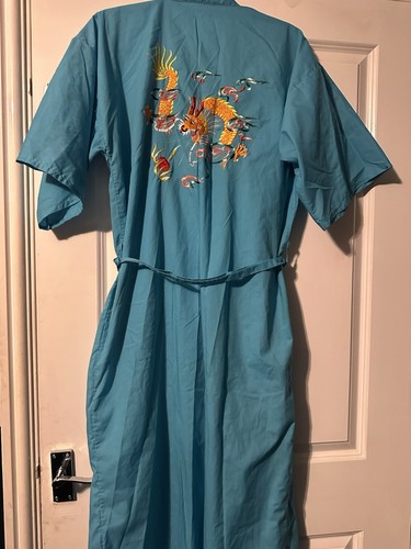 Blue embroidered kaftan - , m