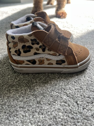 Vans sk8 leopard - glitter, brown