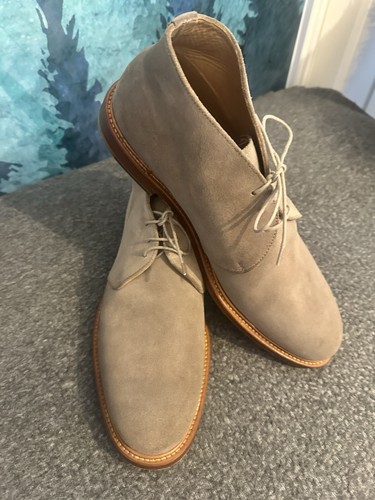 John white men beige - white, suede