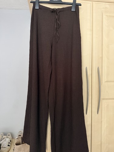 Zara brown wide leg trousers