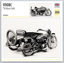 VINDEC 750 Sidecard Outfit 1916 G Britain Edito Service  Atlas Motorcycle Card