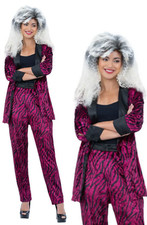 Pink Zebra Suit Ladies 80s