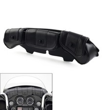 Windshield Saddle 3 Pouch Three Pocket Fairing Bag for Harley Touring 1996-2013