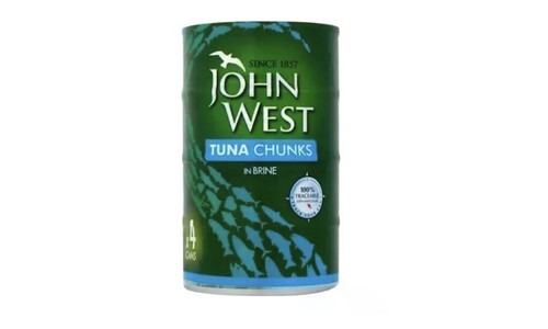 John west tuna chunks brine - west, in