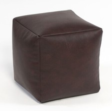 Beanbag Cube Footstool Faux