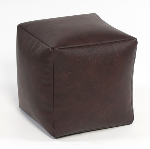 Beanbag cube footstool faux - beanbag,