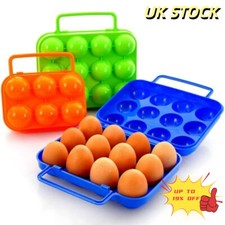 2/4/6/12 Grids Egg Storage Box Portable Egg Holder Container for Outdoor Camping