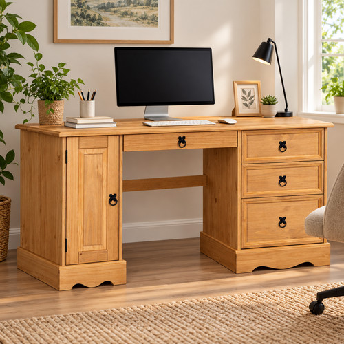 Corona computer desk - computer, drawer