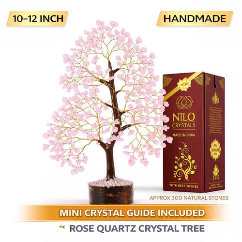 Rose quartz crystal tree - quartz,