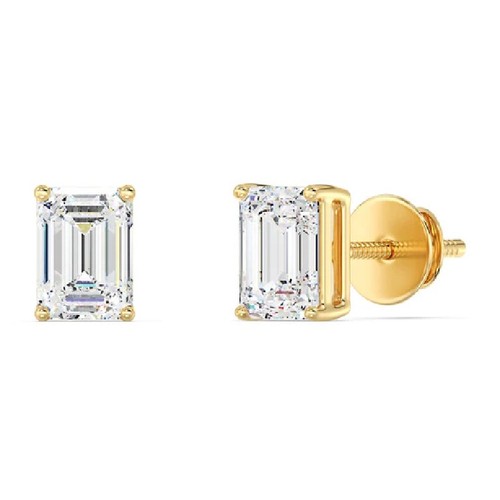 14k yellow gold earrings - yellow,