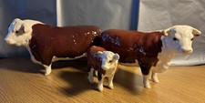 Beswick Champion of Champions Bull, Cow, and Calf Figures In Excellent Condition