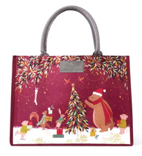 SARA MILLER / WAITROSE - CHRISTMAS WOODLAND TALES TOTE BAG - NEW WITH TAGS