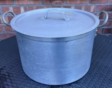 Heavy Base 18 Litre Aluminium Stock Pot Pan With Lid By Lune Vintage 1960 / 70’s