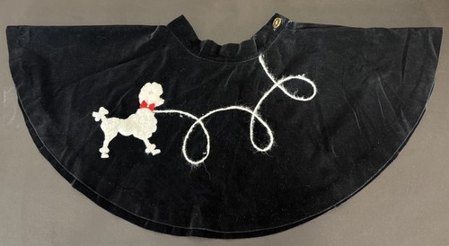 Poodle circle skirt - skirt, appliquéd