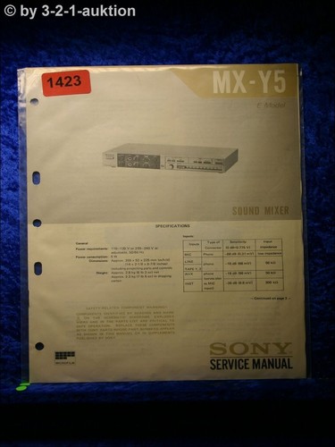 Sony service manual - sony, y5