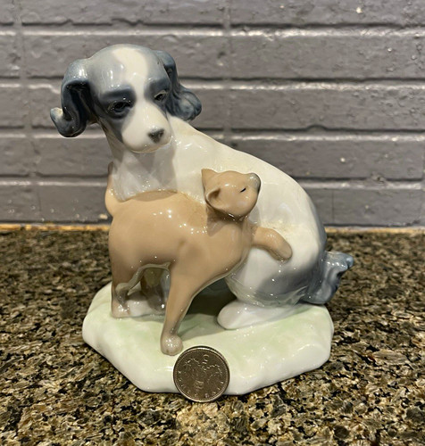 Lladró nao porcelain dog - porcelain,