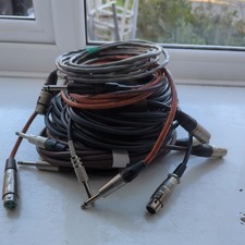 lot: 7x XLR Male To 6.35mm Jack Male. Audio Microphone Cables. various lengths.