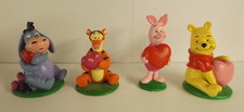 Disney Winnie the Pooh set of 4 figures - Pooh, Eeyore, Piglet, Tigger / Hearts