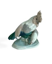 Antique Porcelain Figure Rooster And Hen Metzler & Ortloff About 1910