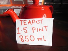 VGC London Pottery Company  Red Tea Pot 1.5 Pint  850ML Teapot
