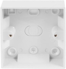 Merriway BH04932 Moulded Light Switch Surface Pattress Boxes 1-Gang 25mm Deep