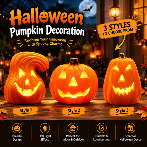 Halloween large pumpkin led - halloween,