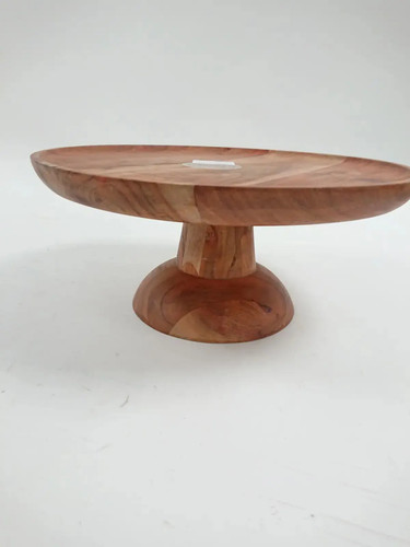 Wooden round cake stand - wooden,