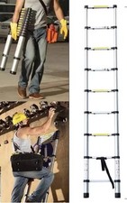 2.6m  Aluminium  Telescopic Folding Ladder Extendable Work Heavy Duty