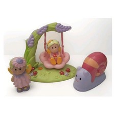 Elc Happyland Fairy Swing & Fairy Figures People & snail Fairytale playset rare