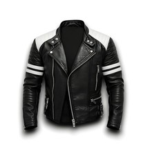 Real lambskin black white - real,