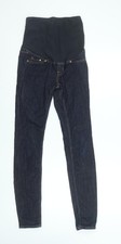 H&M Women’s Blue Maternity High Rib Super Skinny Jeans Size 6