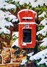 22x Old Xmas & Birthday Greeting Cards.Used & Unused With Pillar Boxes On Front