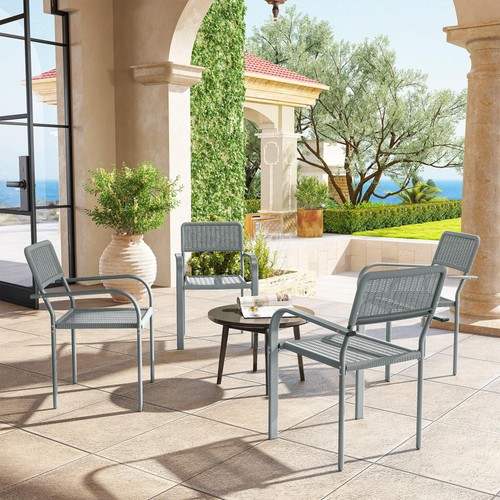 Stackable garden chairs set - garden,