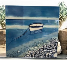 Fiesta Studios Rowing Boat  8"x 8’’ Picture Tile RARE In Box Wall / Freestanding
