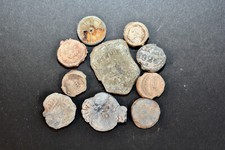 A collection of ten antique lead tokens J6