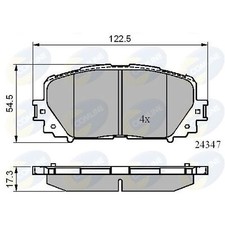 Brake Pads Set Front CBP01767 Comline 04465B1360 044650D130 0446552190