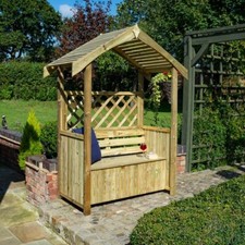 Rowlinson Stretton Arbour Garden Seat Bench Under Seat  Storage Pressure Treated