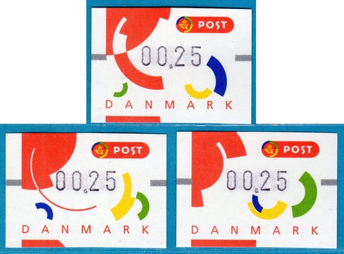 1995 denmark atm stamps 2nd - ,