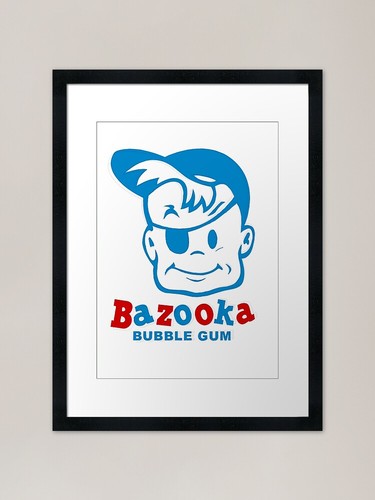 Bazooka joe framed art print - bazooka,