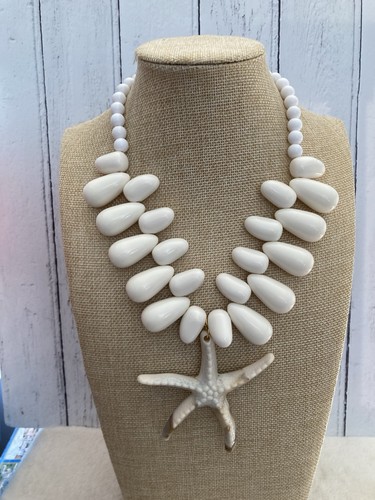 Zara white chunky beaded star - white,