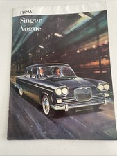 Singer Vogue saloon c 1961   UK Market car sales brochure.   Superb.  Quite Rare