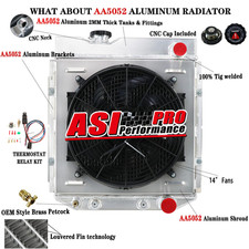 3 Row Radiator+Fan + Relay For