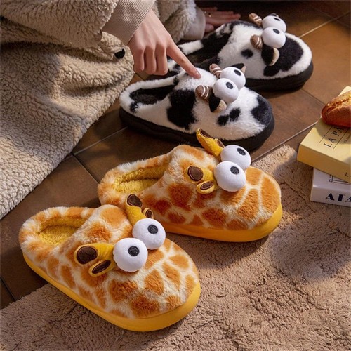 Women giraffes slipper fuzzy - giraffes,